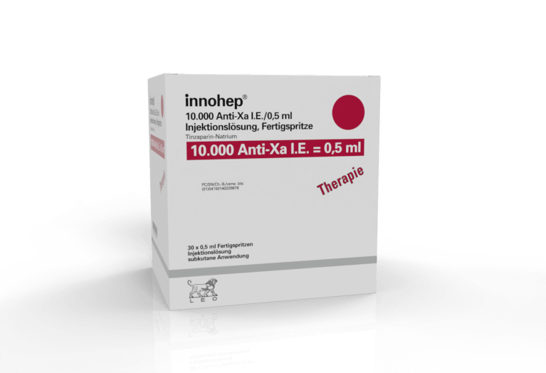 Packshot INNOHEP® 10.000 Anti-Xa I.E./0,5 ml Inj.Lsg. FS