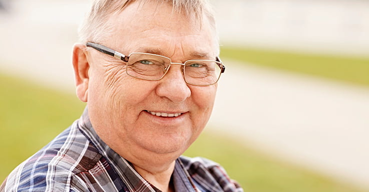 Portrait eines übergewichtigen Mannes