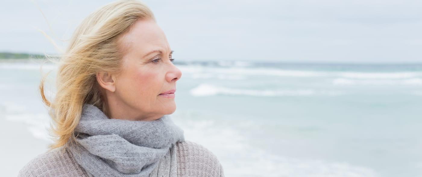 Vrouw op het strand