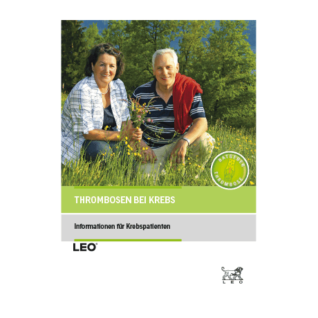 Patientenbroschüre mit Informationen zum Thema Krebs und Thrombose. 