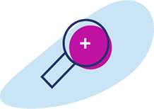 Icon of a magnifying glass.