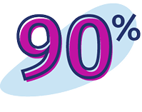 90% icon.