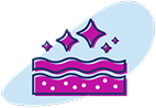 Icon representing clear or almost clear skin. 