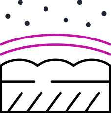 Icon representing inflammation and skin, symbolizing how Adbry® targets one of the main causes of eczema.