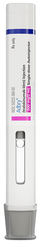 Adbry® (tralokinumab-idrm) autoinjector.