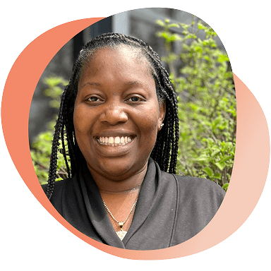 Mary, living with GPP, smiling