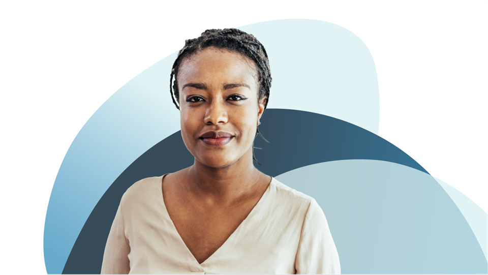 Woman standing confidently