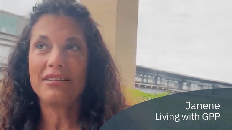 Janene, living with GPP, shares her journey of perseverance after diagnosis