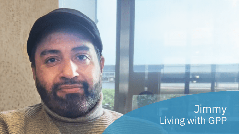 Jimmy, living with GPP, shares in a video about reclaiming control over his life